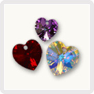 Austrian Crystals Heart Pendant Beads 6228