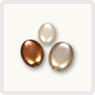 Czech Glass Smooth Oval Pearls 12x9 mm