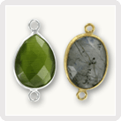 Natural Gemstones Bezel Link