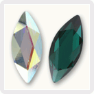 Austrian Crystals Flatback Marquise 2201 14x6 mm & 2200 8x4 mm