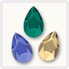 Austrian Crystals Flatback Pear 2303 