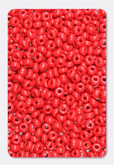 4mm Blood Red Opaque Czech Seed Beads x20g - Czech Nacreous Seed Beads 4 mm  - Czech Opaque Seed Beads 4 mm - Czech Preciosa Ornela Seed Beads - Beads