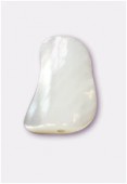 Mother-Of-Pearl Natural Irregular Shape Beads 12x8mm x2