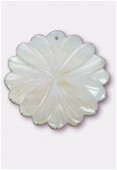 Mother-Of-Pearl White Daisy Pendant 45mm x1