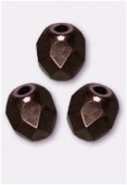 3mm Czech Round Fire Polish Glass Beads Dark Bronze x50