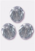 6mm Czech Round Fire Polish Glass Beads Extra Light Sapphire x24