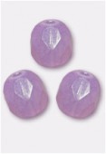 6mm Czech Round Fire Polish Glass Beads Lilac Opal x24