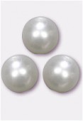 4mm Czech Smooth Round Pearls White x24