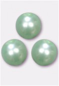 6mm Czech Smooth Round Pearls Chrysolite x12