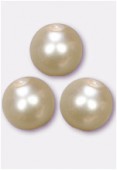 10mm Czech Smooth Round Pearls Natural x4
