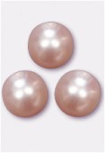 12mm Czech Smooth Round Pearls Light Pink x2