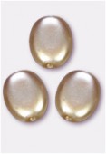 12x9mm Czech Smooth Oval Pearls Pearls Beige  x300