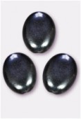 12x9mm Czech Smooth Oval Pearls Hematite x300