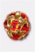 6mm Hyacinth Rhinestone Ball Beads W / Prong Set Czech Crystals x1
