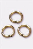 6mm Gold Plated Closed Jump Rings x50