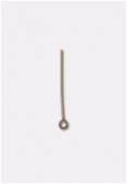 38mm Antiqued Brass Plated Open Eye Pins x20