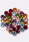 7mm Austrian Crystals Hotfix Flatback Rhinestones 2038 SS34 - 6 Colors Mix x36