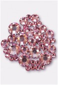 3 mm / 5 mm / 7 mm 2mm Austrian Crystals Flatback Rhinestones 2038 Pink Light F x42