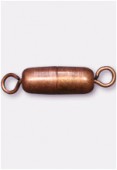 20x5mm Antiqued Copper Plated Barrel Clasp x1