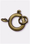 9mm Antiqued Brass Spring Ring Clasp W / Removable Ring x1