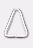 7x5mm Silver Plated Triangle Jump Rings x12