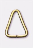 7x5mm Antiqued Brass Plated Triangle Jump Rings x12