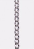 3x4mm Silver Plated Flattened Curb Chain x20cm
