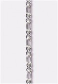2mm Silver Plated Fancy Link Chain x 20 cm
