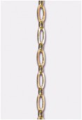 3mm Gold Plated Mix Link Chain x20cm