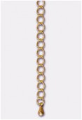 50mm Gold Plated Brass Chain Extender Findings x1