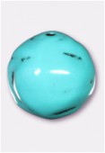 26mm Crafted Beads Color Turquoise Irregular Round Bead x1