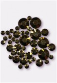 3mm / 5 mm / 7 mm  Austrian Crystals Hotfix Flatback Rhinestones 2038 Crystal Dorado M HF x42