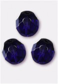 10mm Czech Round Fire Polish Glass Beads Deep Purple x6