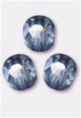4mm Czech Round Fire Polish Glass Beads Lumi Blue x50