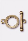 20x13mm Antiqued Brass Plated Toggle Clasp x1