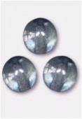8mm Czech Smooth Round Druk Glass Beads Lumi Blue x12