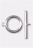 .925 Sterling Silver Round Toggle Ring & 2x24mm Bar Set 2x15mm x1