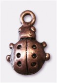 10x16mm Antiqued Copper Plated Ladybug Charms Pendant x4