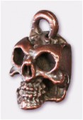 13x8mm Antiqued Copper Plated Death's-Head Charms Pendant x1