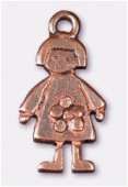 11x20mm Antiqued Copper Plated Girl Charms Pendant x2