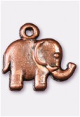 13x15mm Antiqued Copper Plated Elephant Charms x2
