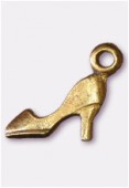 13x14mm Antiqued Brass Plated Pumps Charms Pendant  x4