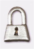 8x12mm Antiqued Silver Plated Padlock Charms Pendant x2