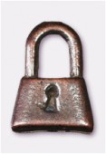 8x12mm Antiqued Copper Plated Padlock Charms Pendant x2