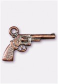 24x15mm Antiqued Copper Plated Gun Charms Pendant x2