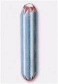Glass Tube Beads Matte Turquoise x4