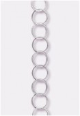 15mm Silver Plated Round Link Chain x20cm