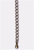 50mm Antiqued Brass Plated Chain Extender Findings x1