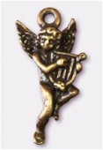 10x22mm Antiqued Brass Plated Angel Lyre Charms Pendant x2