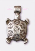 11x19mm Antiqued Silver Plated Turtle Charms Pendant x2